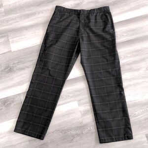 Hurley Men’s Black/Grey Plaid Pants size 36